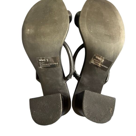 DV Dolce Vita Women's Black Halsty Double Strap Block Heel Sandals Size 9 - Picture 4 of 10
